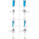 PINZAS VIDRIO KRONA 1710 2 500 CS KIT 80/120KG Cromo Satinado MEKKIT